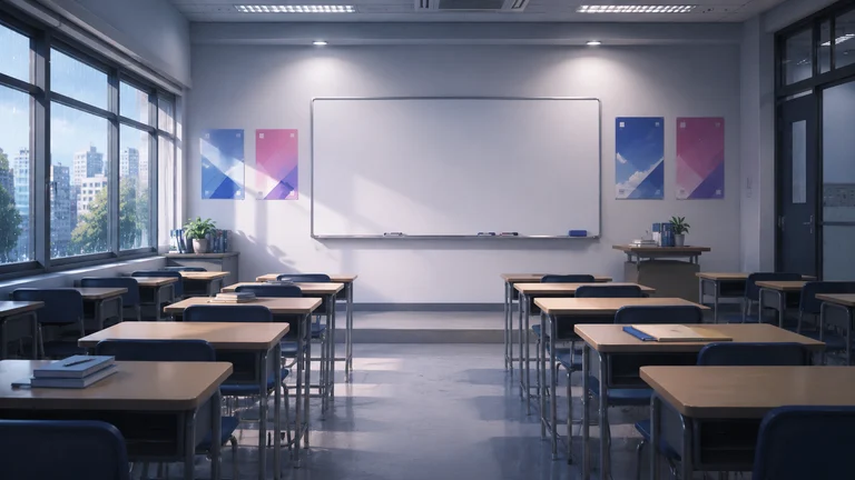 After Rain Classroom Background visual novel asset thumbnail