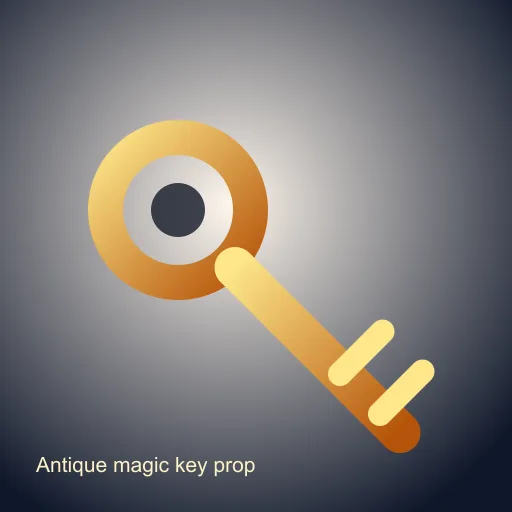 Antique Magic Key Prop visual novel asset thumbnail
