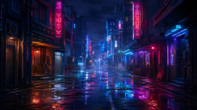 Neon Alley Confrontation CG visual novel asset thumbnail